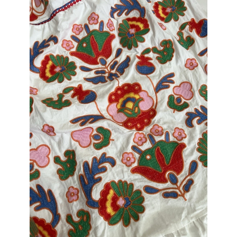 J. Marie The Landon Embroidered Floral Midi Dress XL (smaller) Boho Folk Art - Picture 8 of 11